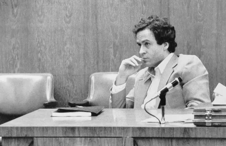 Ted Bundy during his trial 