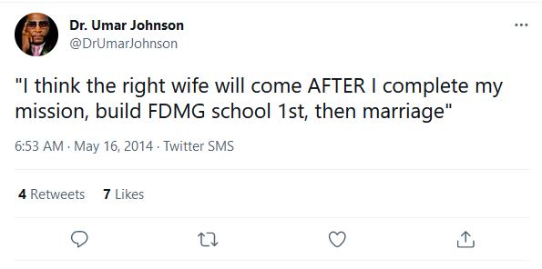 Dr. Umar Johnson's view on having a wife 