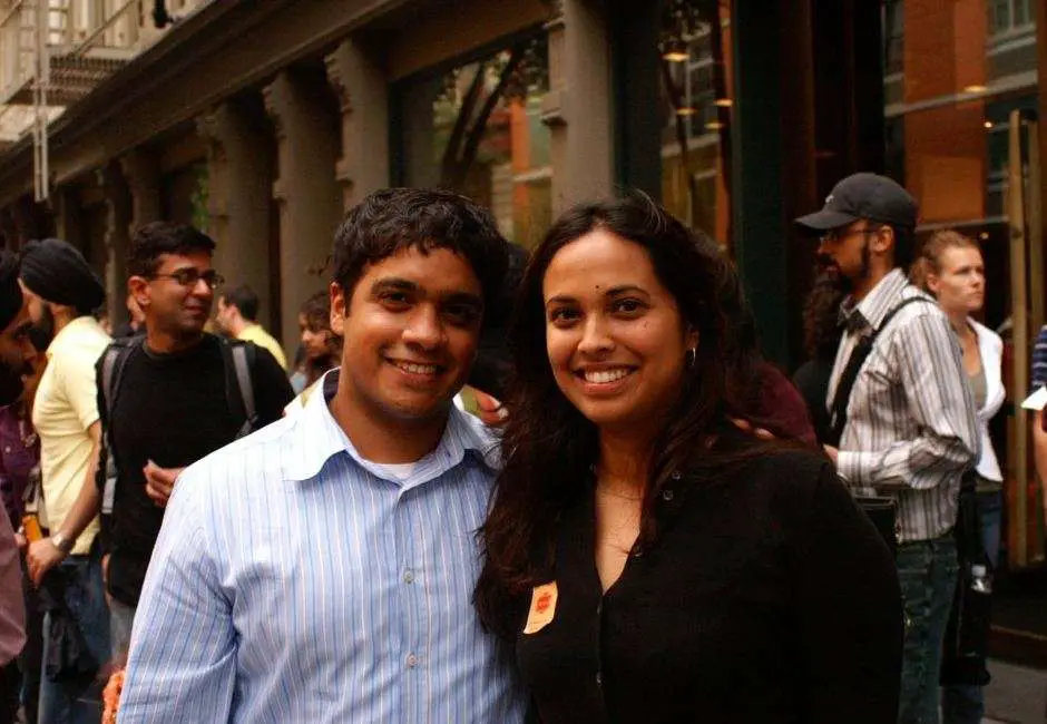 Manu Raju Alongside his Wife Archana Mehta