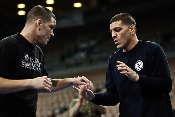 Nate Diaz With His Brother Nick Diaz